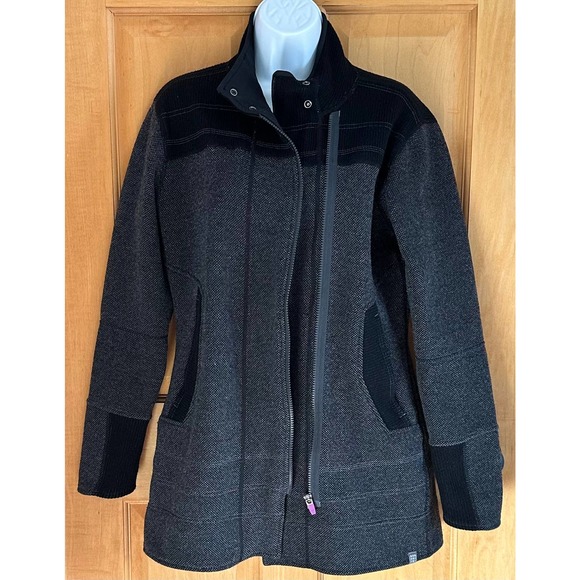 EUC, Title Nine Women’s Sz M Long Sleeve Zip Up Tweed Coat - Picture 3 of 16